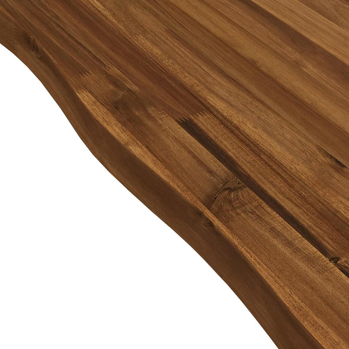 120 x 70 x 75 cm Lemn Solid de Acacia Natural și Negru WALTI