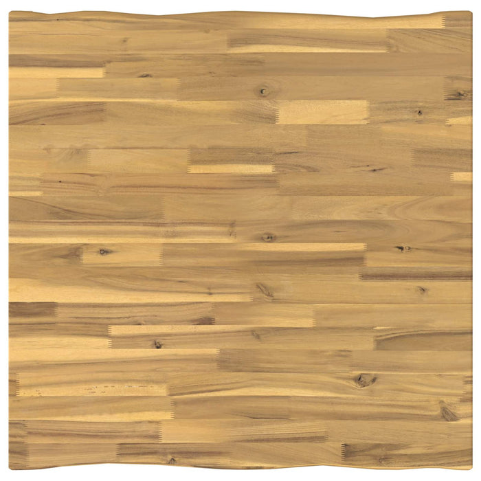 80 x 80 x 75 cm Lemn Solid de Acacia Alb Pătrat WALTI