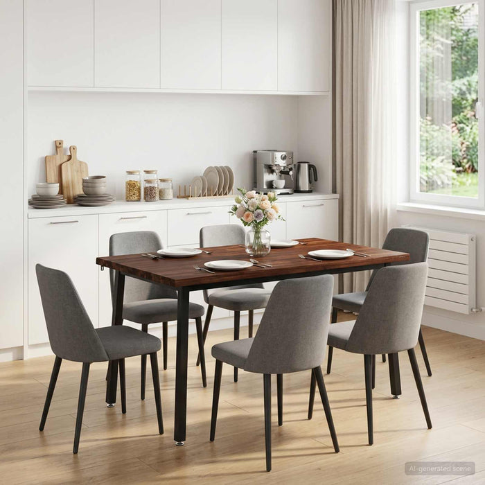 Masa de dining cu margine vie 140 x 90 x 75 cm Maro închis - WALTI WALTI