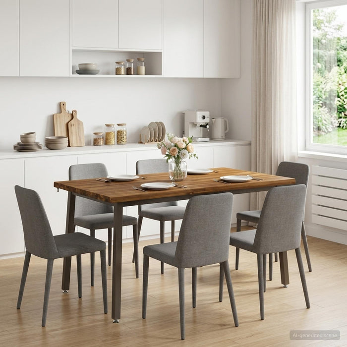 Masa de dining cu margine vie 140 x 90 x 75 cm natural WALTI