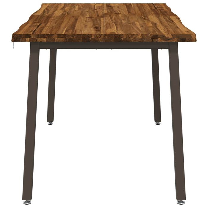 140 x 80 x 75 cm Lemn Solid de Acacia Natural și Cafea WALTI