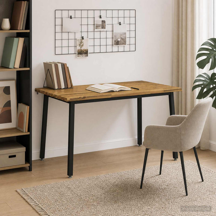 140 x 80 x 75 cm Lemn Solid de Acacia Alb și negru WALTI