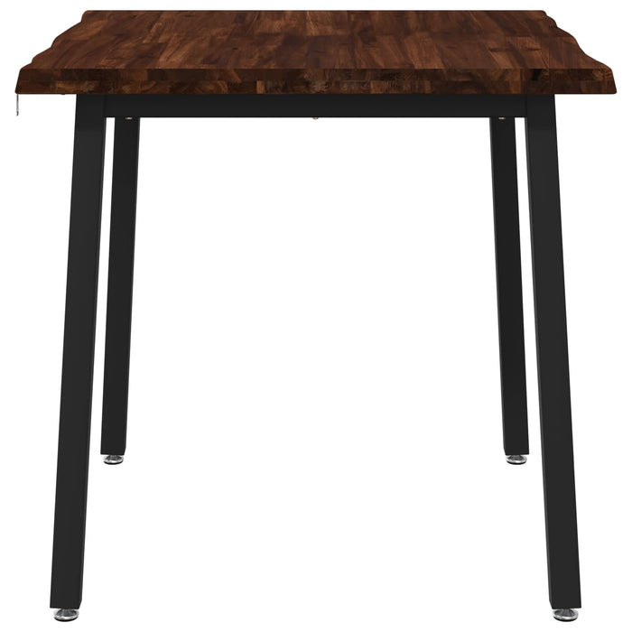 90 x 90 x 75 cm Lemn Solid de Acacia Maro închis și Negru WALTI