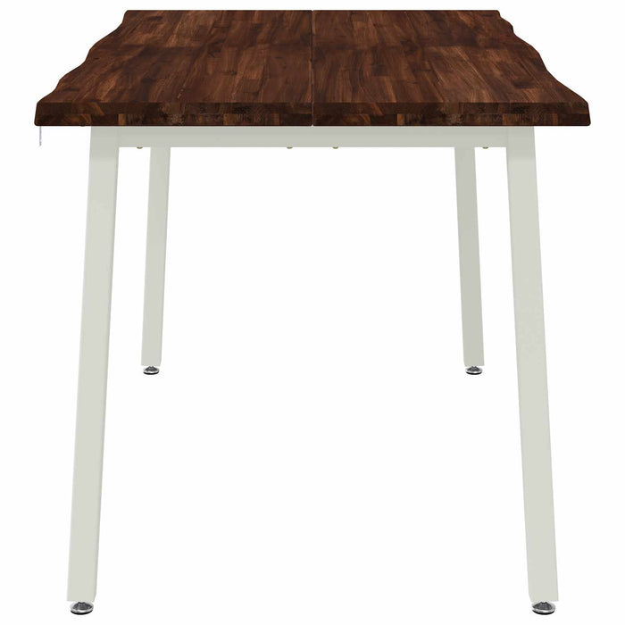 120 x 90 x 75 cm Lemn Solid de Acacia Maro închis și Alb WALTI