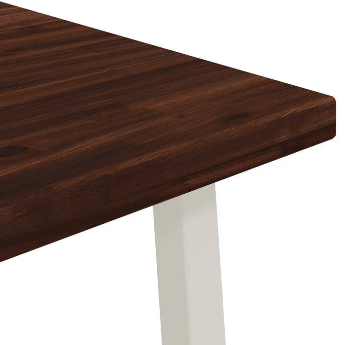 60 x 55 x 75 cm Lemn Solid de Acacia Maro închis și Alb WALTI