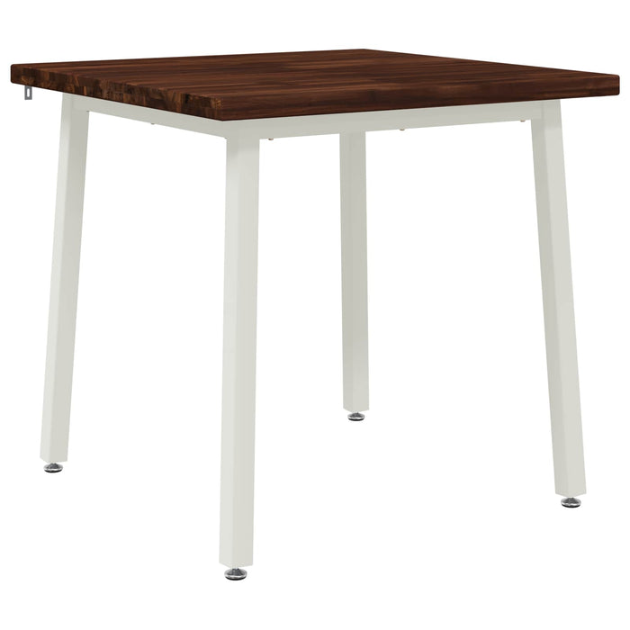 60 x 55 x 75 cm Lemn Solid de Acacia Maro închis și Alb WALTI
