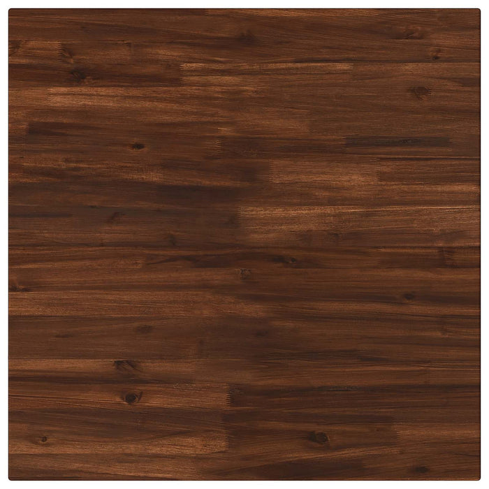 60 x 55 x 75 cm Lemn Solid de Acacia Maro închis și Alb WALTI