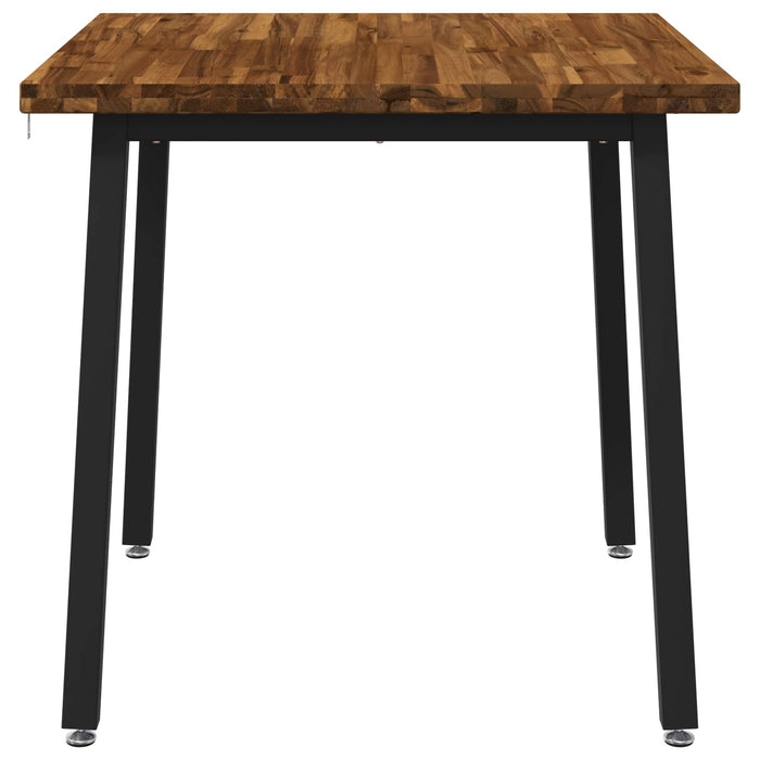 60 x 55 x 75 cm Lemn Solid de Acacia Natural și Negru WALTI