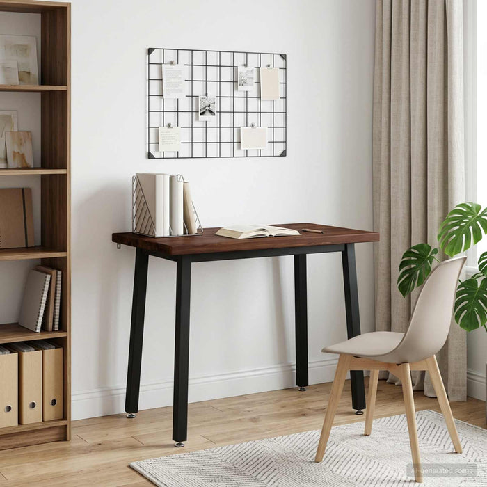 90 x 55 x 75 cm Lemn Solid de Acacia Maro închis și Negru WALTI