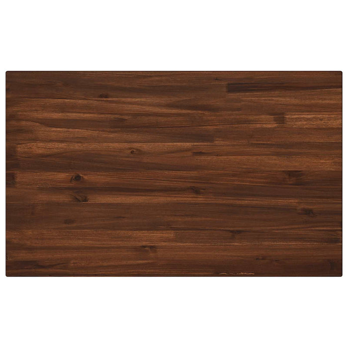 90 x 55 x 75 cm Lemn Solid de Acacia Maro închis și Alb WALTI