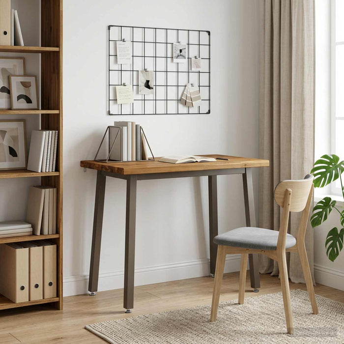 90 x 55 x 75 cm Lemn Solid de Acacia Natural și Cafea WALTI