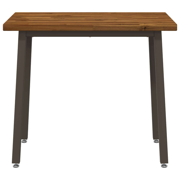 90 x 55 x 75 cm Lemn Solid de Acacia Natural și Cafea WALTI
