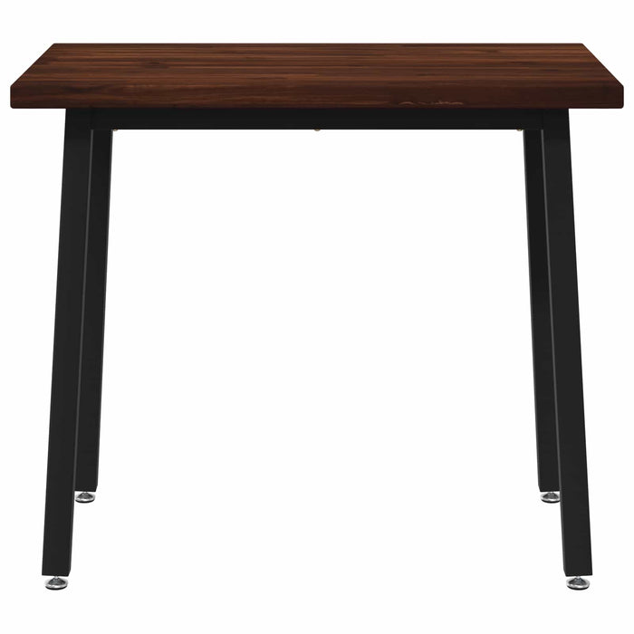 110 x 55 x 75 cm Lemn Solid de Acacia Maro închis și Negru WALTI