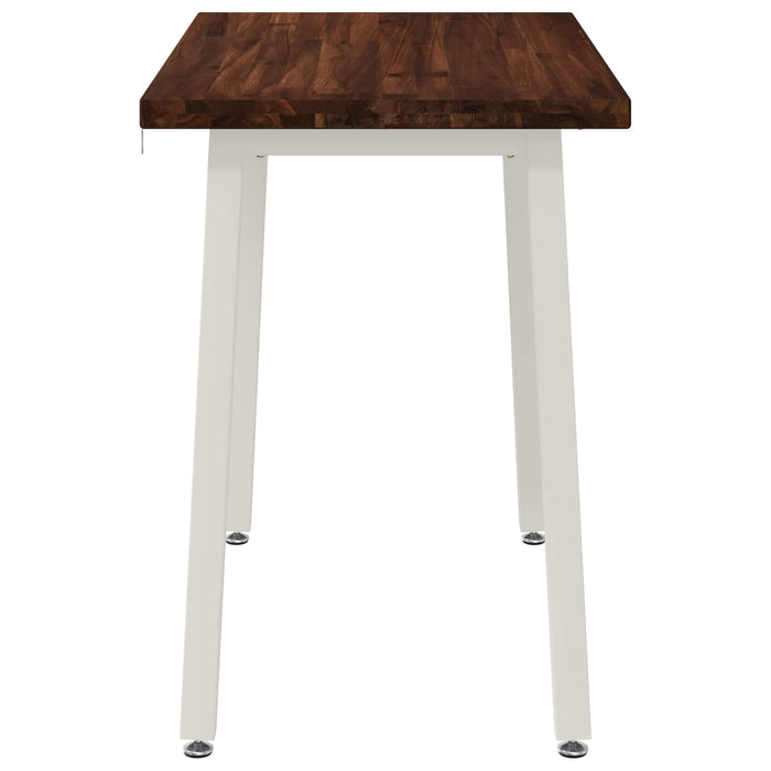 110 x 55 x 75 cm Lemn Solid de Acacia Maro închis și Alb WALTI