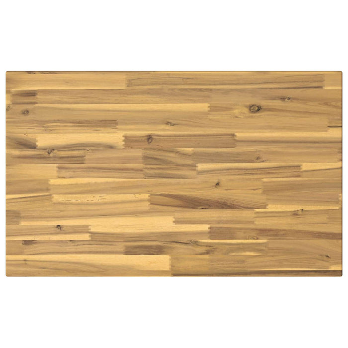 110 x 55 x 75 cm Lemn Solid de Acacia Alb Dreptunghiular WALTI