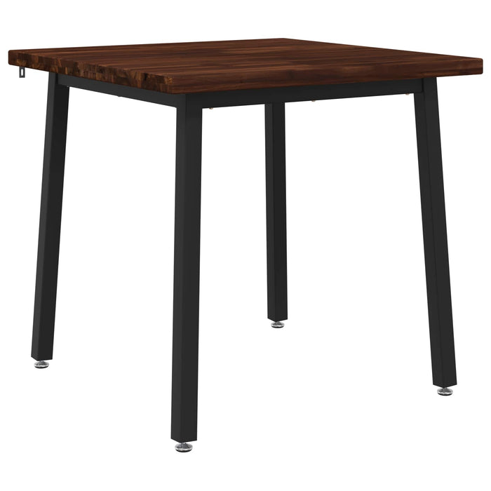 70 x 70 x 75 cm Lemn Solid de Acacia Maro închis și Negru WALTI