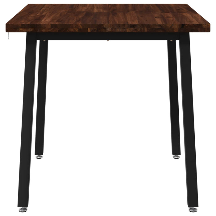 70 x 70 x 75 cm Lemn Solid de Acacia Maro închis și Negru WALTI