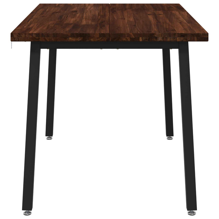 120 x 70 x 75 cm Lemn Solid de Acacia Maro închis și Negru WALTI