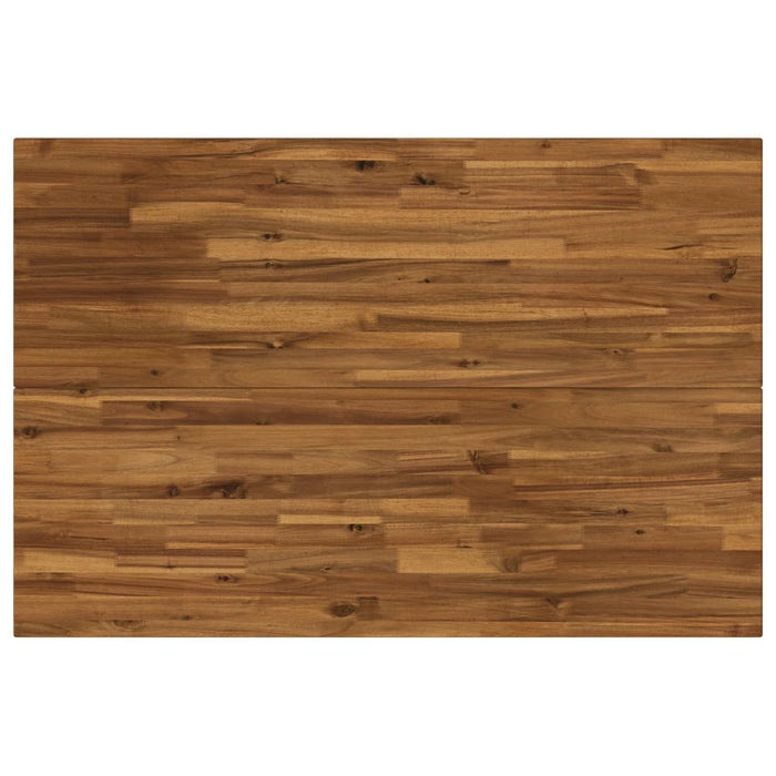 120 x 70 x 75 cm Lemn Solid de Acacia Natural și Cafea WALTI