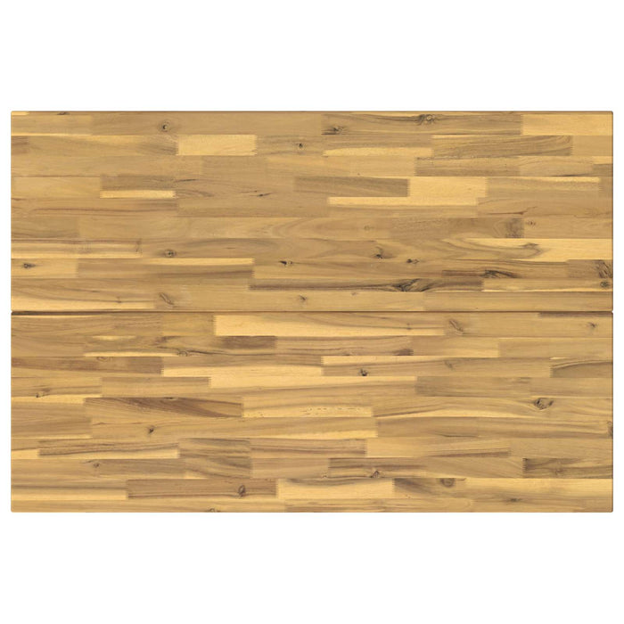 120 x 70 x 75 cm Lemn Solid de Acacia Alb și negru WALTI