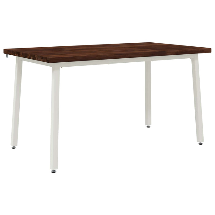 140 x 70 x 75 cm Lemn Solid de Acacia Maro închis și Alb - WALTI WALTI