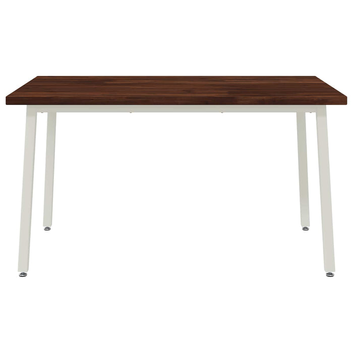 140 x 70 x 75 cm Lemn Solid de Acacia Maro închis și Alb - WALTI WALTI