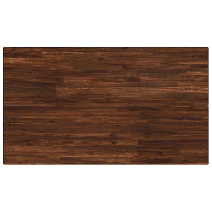 140 x 70 x 75 cm Lemn Solid de Acacia Maro închis și Alb - WALTI WALTI