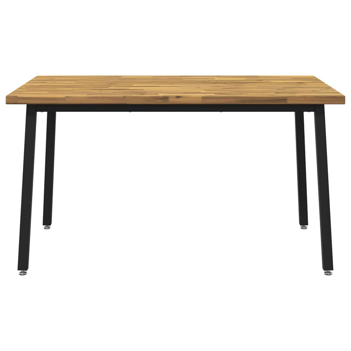 140 x 70 x 75 cm Lemn Solid de Acacia Alb și negru WALTI