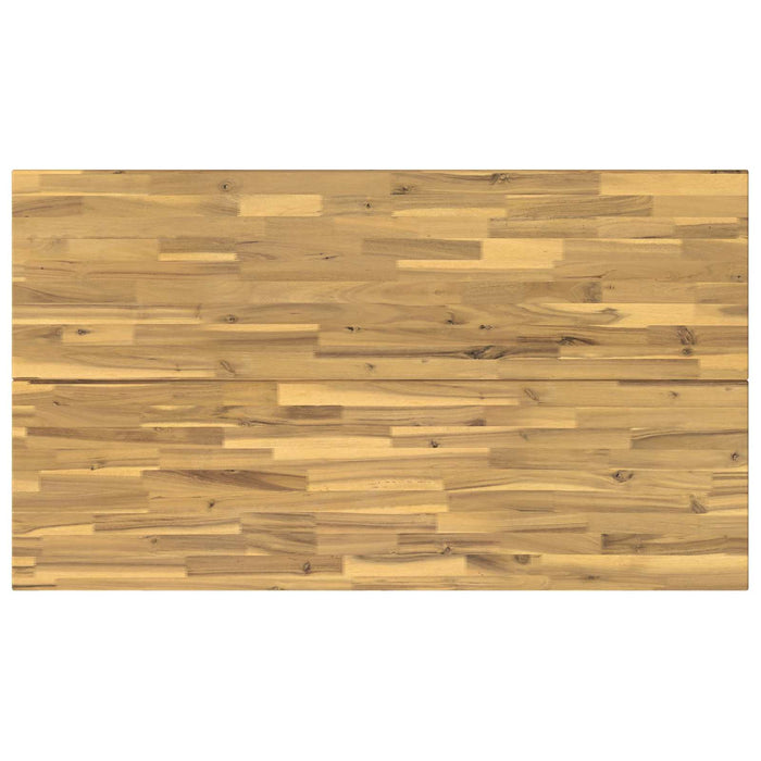 140 x 70 x 75 cm Lemn Solid de Acacia Alb și negru WALTI