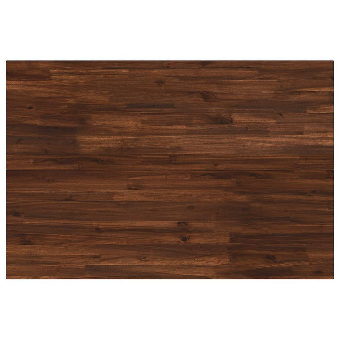 120 x 80 x 75 cm Lemn Solid de Acacia Maro închis și Negru WALTI