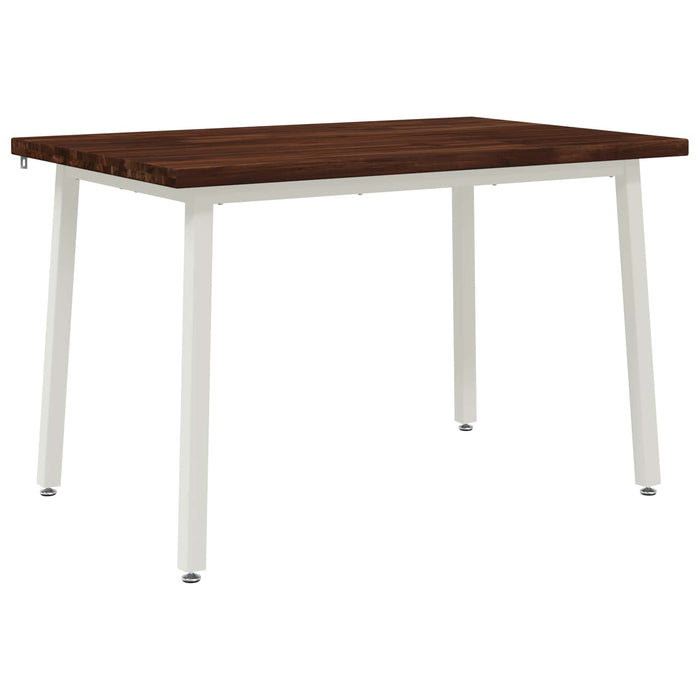 120 x 80 x 75 cm Lemn Solid de Acacia Maro închis și Alb WALTI