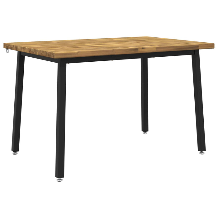 120 x 80 x 75 cm Lemn Solid de Acacia Alb și negru WALTI