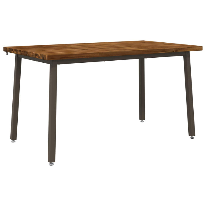 140 x 80 x 75 cm Lemn Solid de Acacia Natural și Cafea WALTI