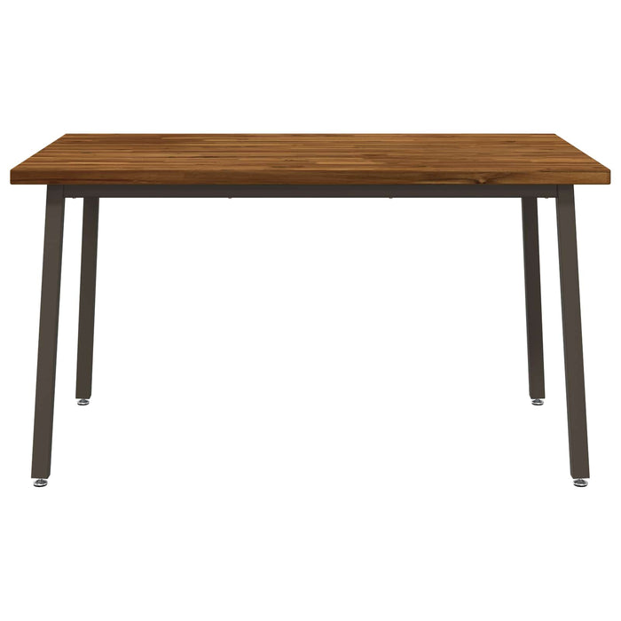 140 x 80 x 75 cm Lemn Solid de Acacia Natural și Cafea WALTI