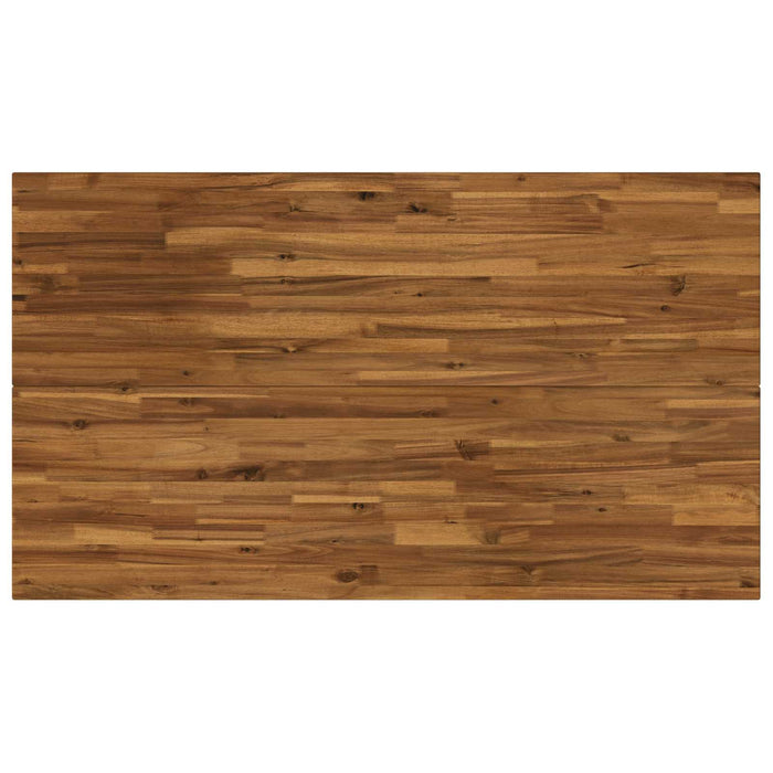 140 x 80 x 75 cm Lemn Solid de Acacia Natural și Cafea WALTI
