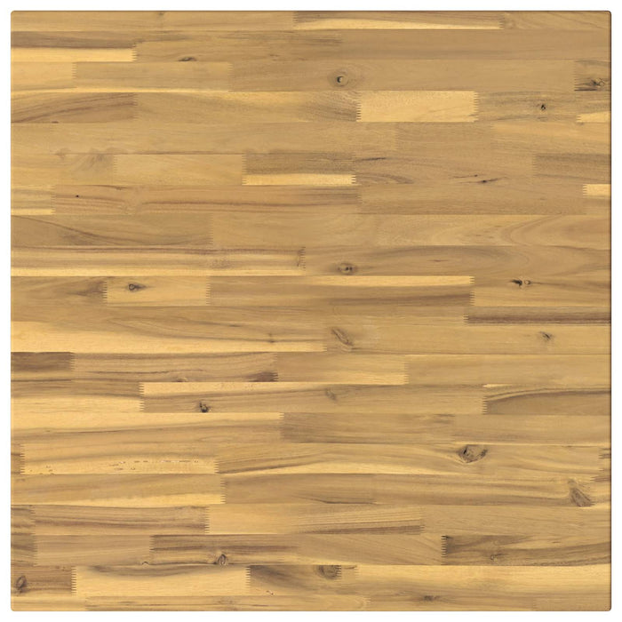 90 x 90 x 75 cm Lemn Solid de Acacia Alb și negru Pătrat WALTI