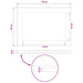 Blat de masă dreptunghiular 90 x 50 x 3,5 cm Dreptunghiular - WALTI WALTI