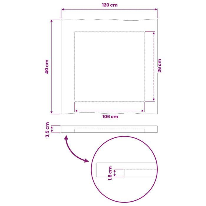Blat de masă dreptunghiular 90 x 50 x 3,5 cm Dreptunghiular Alb WALTI