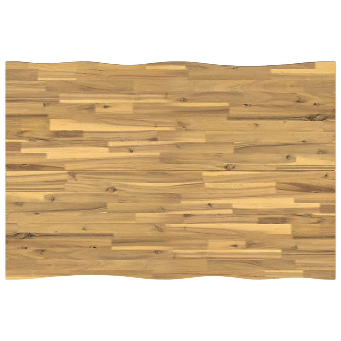 120 x 80 x 75 cm Lemn Solid de Acacia Alb și negru WALTI