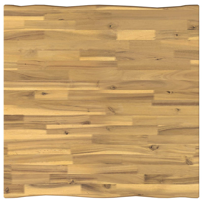 90 x 90 x 75 cm Lemn Solid de Acacia Alb Pătrat WALTI