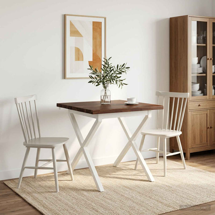 Masă de dining pătrată 80 x 80 x 75 cm Lemn Solid de Acacia - WALTI WALTI