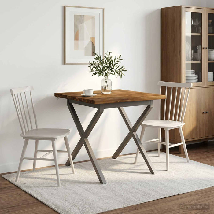 Masă de dining pătrată 60 x 55 x 75 cm Lemn Solid de Acacia - WALTI WALTI