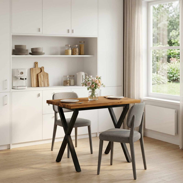 Masă de dining pătrată 110 x 55 x 75 cm Lemn Solid de Acacia - WALTI WALTI