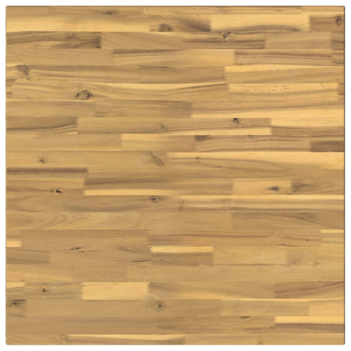70 x 70 x 75 cm Lemn Solid de Acacia Alb și negru Pătrat - WALTI WALTI