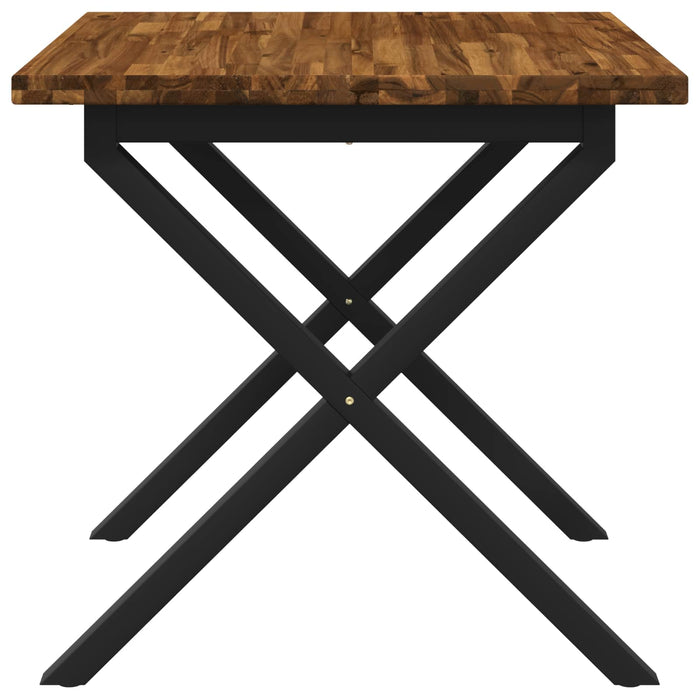 Masă de dining pătrată 80 x 80 x 75 cm Lemn Solid de Acacia - WALTI WALTI