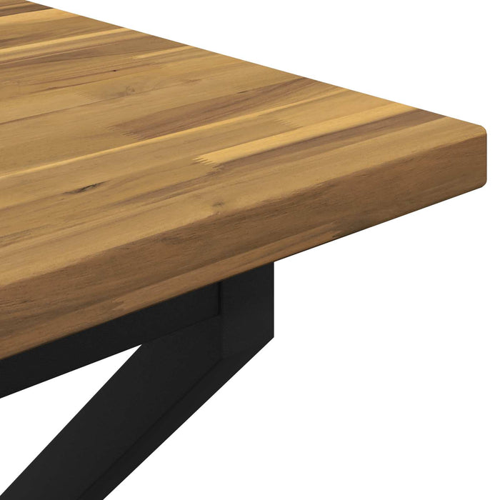 Masă de dining pătrată 80 x 80 x 75 cm Lemn Solid de Acacia - WALTI WALTI