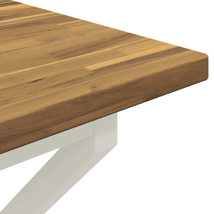 Masă de dining pătrată 80 x 80 x 75 cm Lemn Solid de Acacia - WALTI WALTI