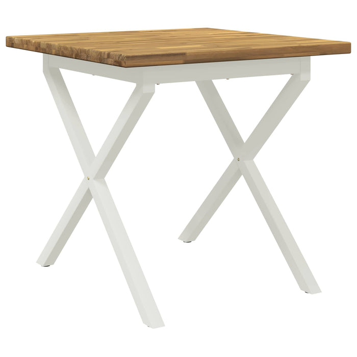 Masă de dining pătrată 80 x 80 x 75 cm Lemn Solid de Acacia - WALTI WALTI