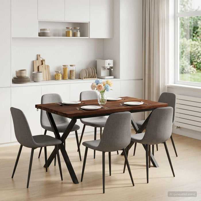 Masă de dining pătrată 120 x 70 x 75 cm Lemn Solid de Acacia - WALTI WALTI