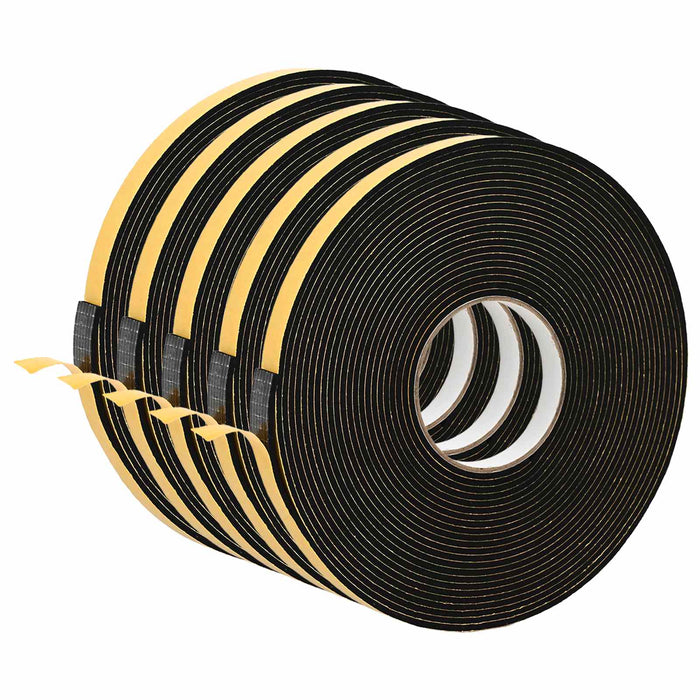 Bandă din spumă autoadezivă 5 pcs Negru 10mm x 10m Spumă CR WALTI